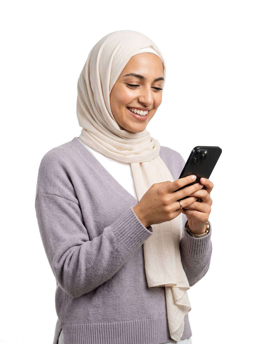 Woman using MZDATA